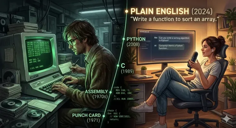 From Assembly to English: Do We Code or Just Ask Now?